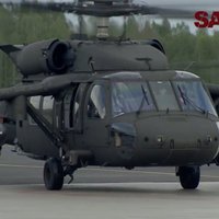 Video: Lielvārdē ierodas ASV karavīri ar sešiem 'Black Hawk' helikopteriem