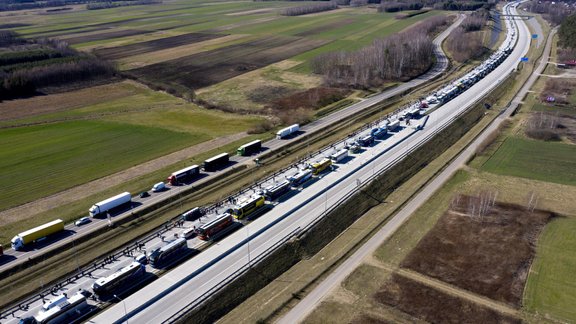 Polija, robeža, auto rinda, rinda