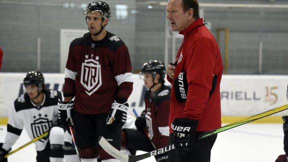 Hokejs: Rīgas Dinamo treniņš 