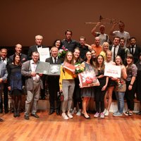 Dziesmu svētku Lielo balvu saņēmis Latvijas Universitātes Pūtēju orķestris