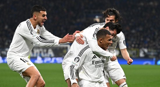 Mbapē vārti un trauma, bet Madrides "Real" dabū pasvīst Čempionu līgā