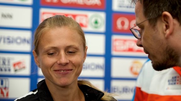 Russian sprinter Yulia Stepanova, ARD journalist Hajo Seppelt 