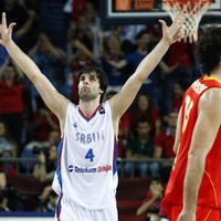 Latvijas pirmā pretiniece 'Eurobasket 2017' Serbija paliek bez Teodosiča