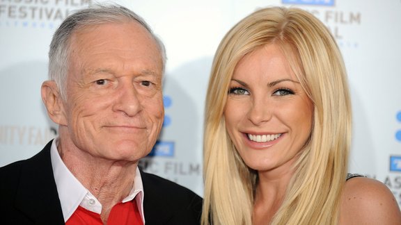 Hugh Hefner and Crystal Harris