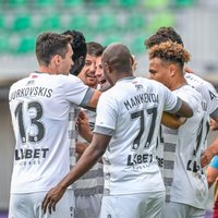 "Riga" futbolisti pārliecinoši uzvar "Jelgavu"; "Auda" un "Liepāja" – neizšķirts
