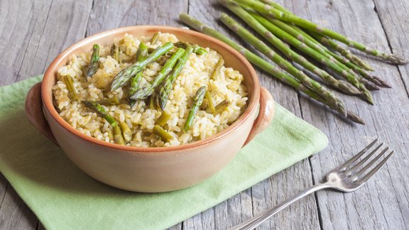 risoto, sparģeļi, sparģeļu risoto