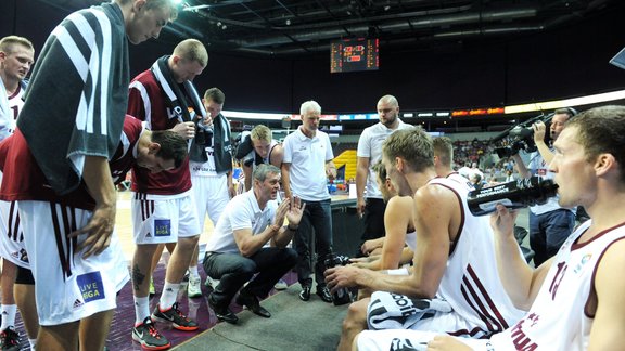 Eiropas čempionāta kvalifikācijas turnīra spēle basketbolā Latvija - Zviedrija - 22