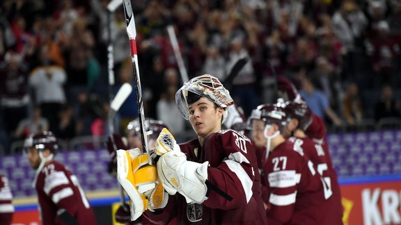 Hokejs, pasaules čempionāts: Latvija - Dānija