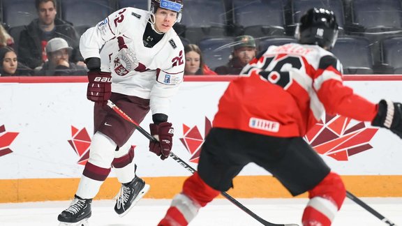 Hokejs, pasaules U-20 čempionāts: Latvija - Austrija, otrā spēle - 9