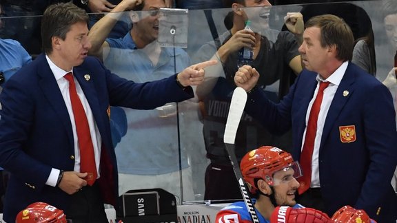 Harijs Vitolins, Oleg Znarok, coaches Russian team