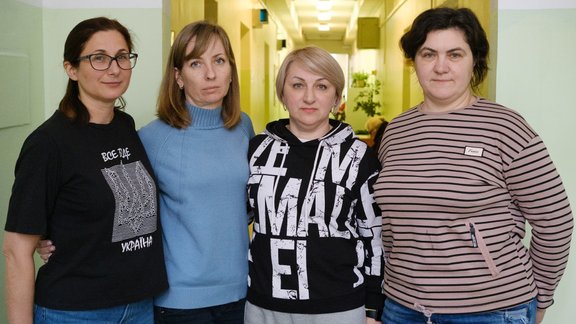 Ukrainas mediķes Tetiana Synenko, Svitlana Sumets, Svitlana Tiahlo un Yulia Timoshenko