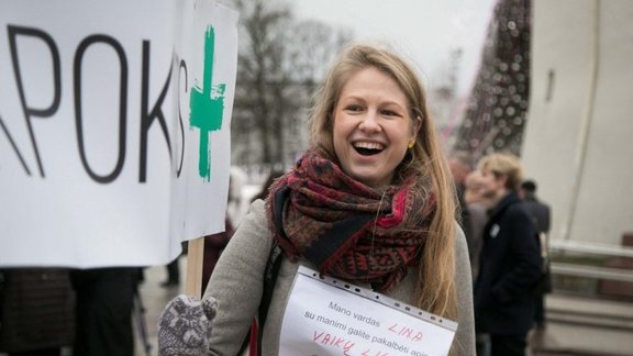 Митинг врачей в Литве