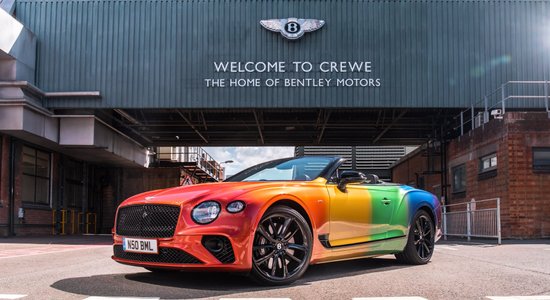 'Bentley' par godu LGBT praidam radījis varavīksnes kabrioletu