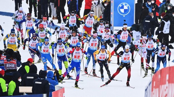 biatlons, stafete