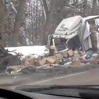 Жуткая авария под Крустпилсом - видео с места трагедии