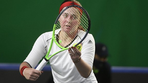 Teniss, Billijas Džīnas Kingas kauss: Jeļena Ostapenko - Ankita Raina 