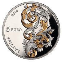 Банк Латвии выпустил монету, посвященную курземскому барокко