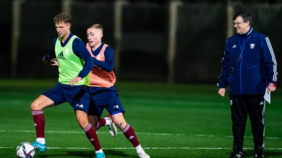 Futbols, Latvijas futbola izlase. Treniņš Maltā (22.03.2022.) - 11