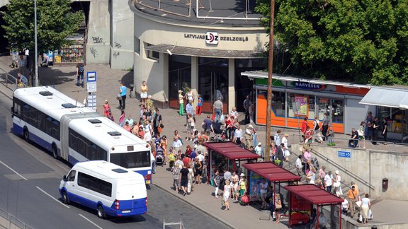 Autobuss, mikrins, pietura, Centrālaja stacija