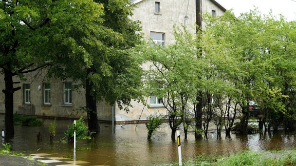 Stiprā lietus un vētras postījumi Jelgavā