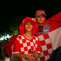 Aculiecinieka foto: Horvātija līksmo par futbola izlases iekļūšanu pusfinālā