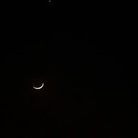 Lasītāja foto: Februāra debesis ar Mēnesi, Jupiteru un Venēru