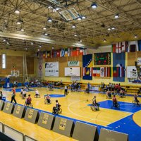 Foto: Latvijas ratiņbasketbola izlase ar uzvaru iesāk Eiropas čempionātu