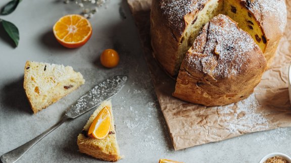 Itāļu Ziemassvētku maize panetone