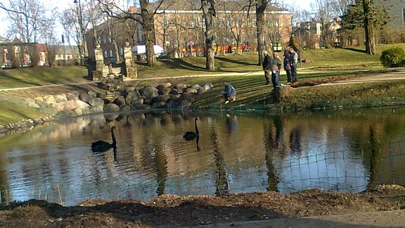 Makšķernieki Maija parkā Cēsīs