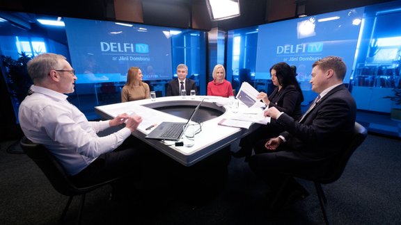 Delfi TV ar Domburu: Ilze Znotiņa, Santa Purgaile, Aivars Ostapko, Agnese Rudzīte, Andrejs Grišins - 2