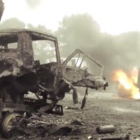 Video: Tehnikas pārpalikumi pēc smagas apšaudes Ukrainā