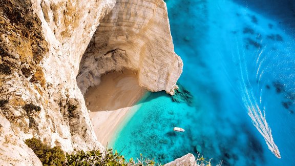 Navagio pludmale Grieķija