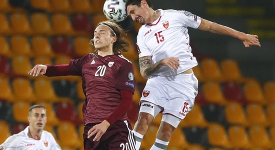 Latvijas futbolisti 'septembra sabraukumu' noslēdz ar maču viesos pret Melnkalni