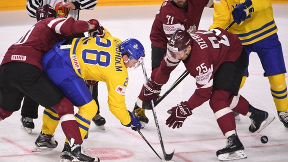 Hokejs, pasaules čempionāts: Latvija - Zviedrija