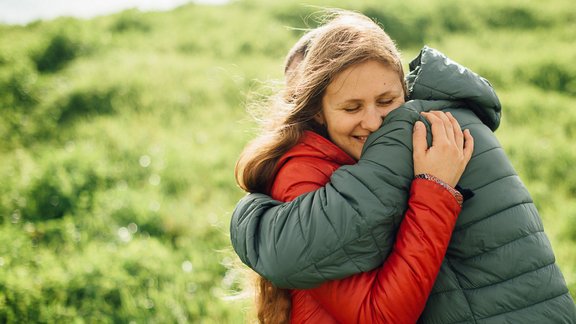 Jūlija Sianto ar savu īsto tēvu. Privātais arhīvs