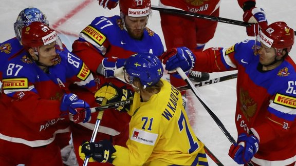 William Karlsson Sweden against Vadim Shipachyov, Anton Belov and Yevgeni Dadonov 