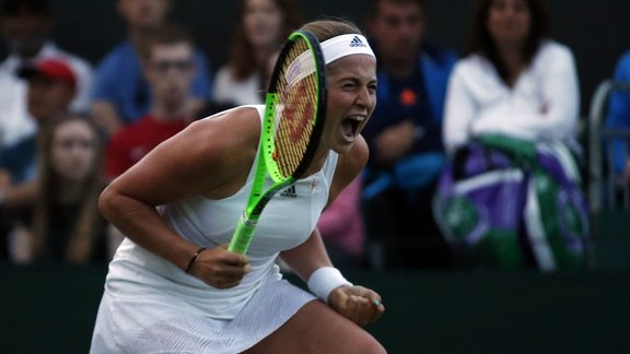 Teniss, Vimbldonas čempionāts: Jeļena Ostapenko - Aļaksandra Sasnoviča