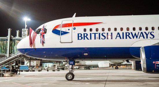 ФОТО. Первый за последние 15 лет рейс British Airways из лондонского Хитроу прибыл в рижский аэропорт вчера вечером