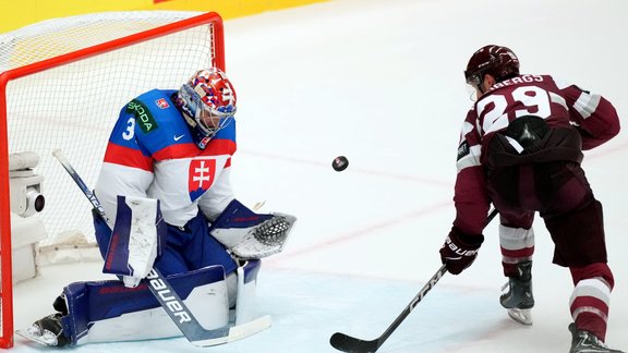 Hokejs, pasaules čempionāts 2024. Latvija - Slovākija