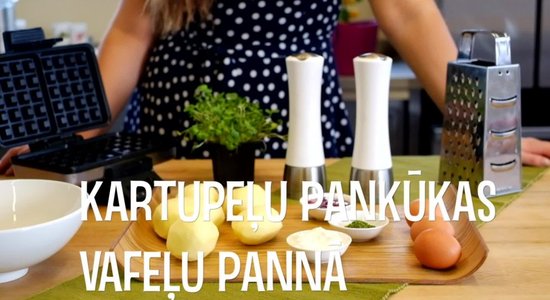 Kartupeļu pankūkas vafeļu pannā