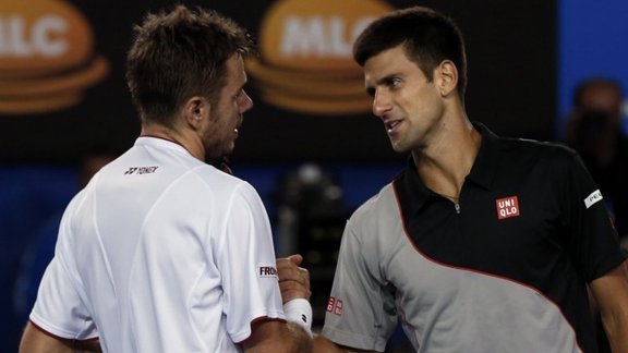 Stanislas Wawrinka and Novak Djokovic 