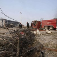 Ķīnas postošā sprādziena upuru skaits sasniedz 112
