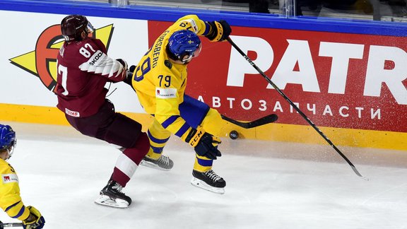 Hokejs, pasaules čempionāts 2018: Latvija - Zviedrija