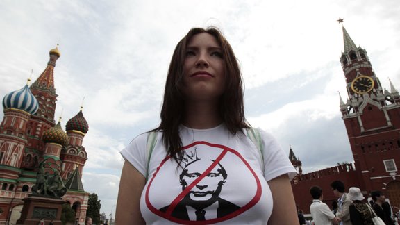 Protesters in Moscow