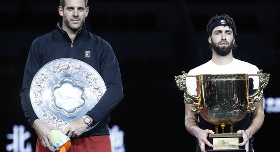 Gruzīnu tenisists Basilašvili pārsteidzoši uzvar del Potro un triumfē Pekinas ATP turnīrā