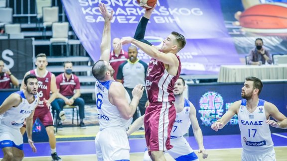 Basketbols, Eiropas čempionāta kvalifikācija: Latvija - Grieķija - 8