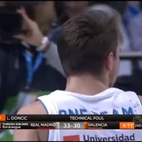 Video: Jauno basketbola zvaigzni Dončiču izraida no ULEB Eirolīgas spēles