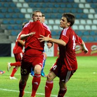 Karašausks pēc 'Skonto' uzvaras pār 'Jelgavu' nostiprinās virslīgas rezultatīvāko futbolistu galvgalī