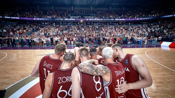 Basketbols, olimpiskā kvalifikācija: Latvija - Kamerūna