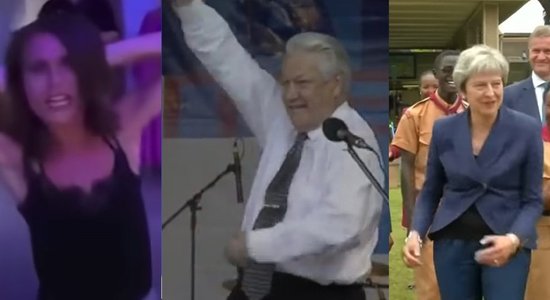 ВИДЕО: Gangnam Style от Ельцина и "робот" Терезы Мэй. Составлен рейтинг танцующих политиков
